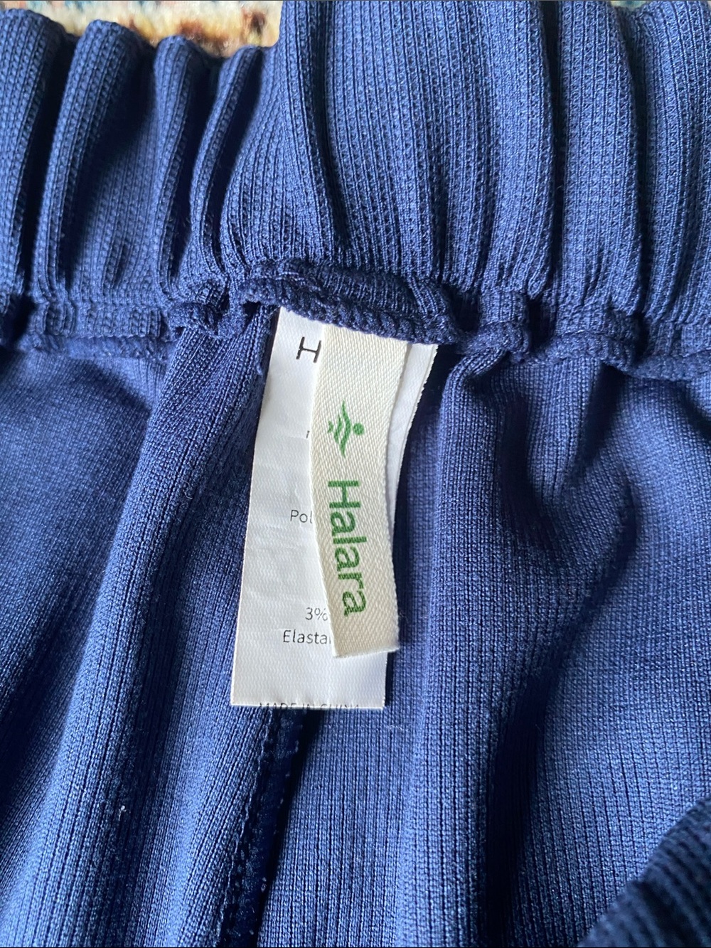 HALARA Navy Elastic Waist Wide Leg Bottoms XL - Picture 3 of 8